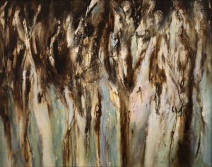 This is #20 in the Asphalt and Alkad Water Series which premiered in a collaborative exhibition with Michael Seiler's wife Kathleen Seiler. Her poetry was coupled with each painting.