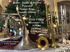 Charles Savage, composer and arranger will perform with 7 trumpets for the holiday First Friday Art walk